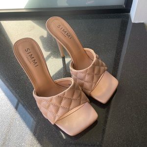 SIMMI London Quilted Nude Heels